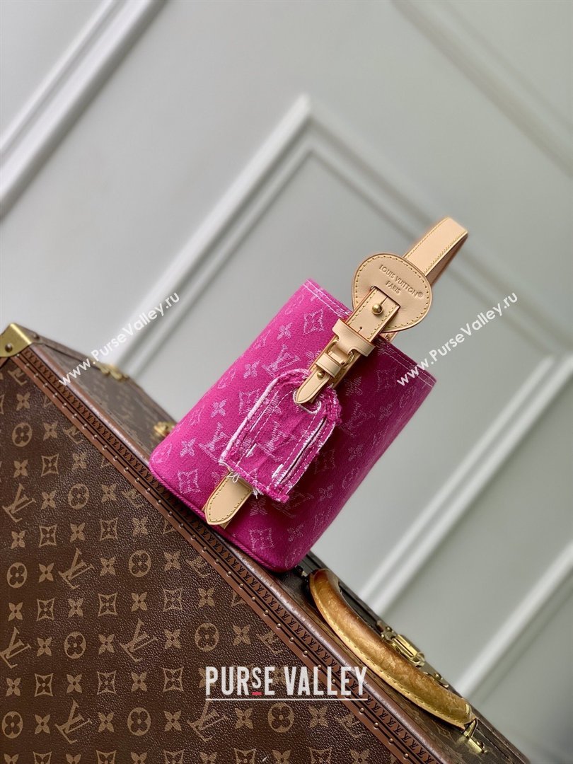 Louis Vuitton All In BB Bag in Fuchsia Denim GOTS M27626 2026 (K-26040320)