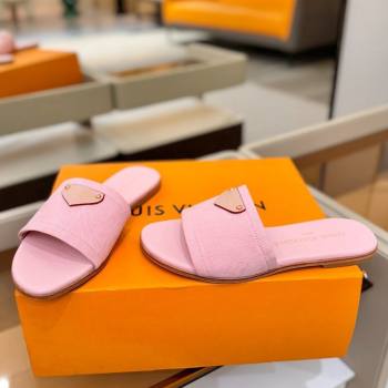 Louis Vuitton Lily Flat Mule in Monogram Denim Pink 2026 (KL-26040310)