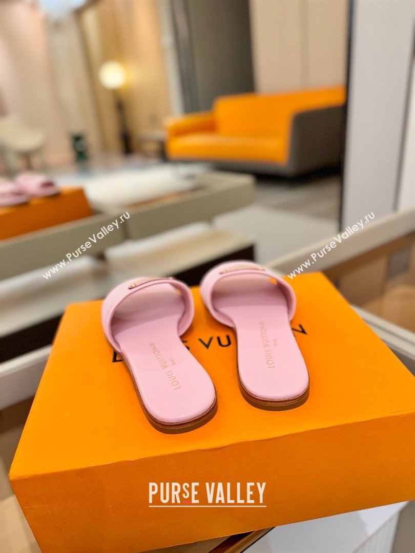 Louis Vuitton Lily Flat Mule in Monogram Denim Pink 2026 (KL-26040310)