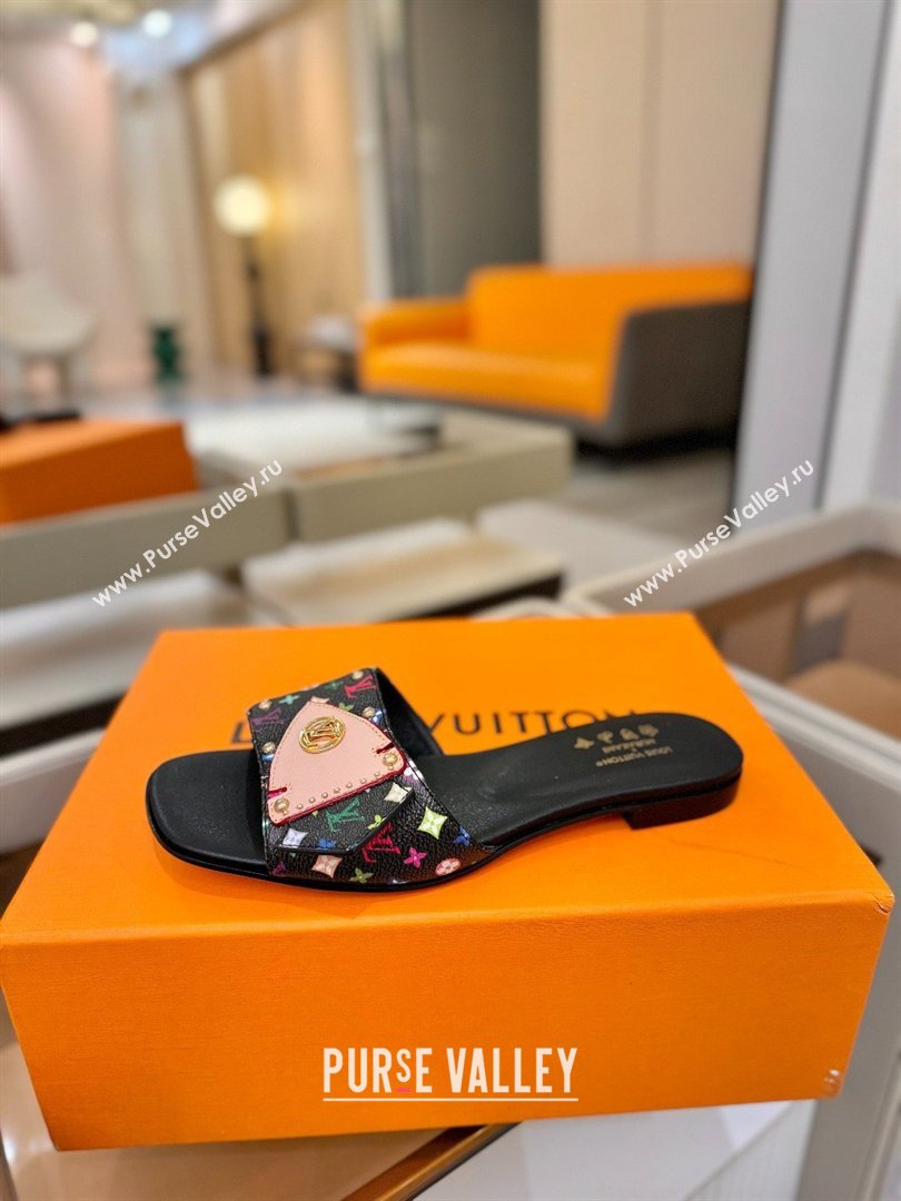 Louis Vuitton LV Frame Flat Mule in Monogram Canvas Black 2026 (KL-26040311)