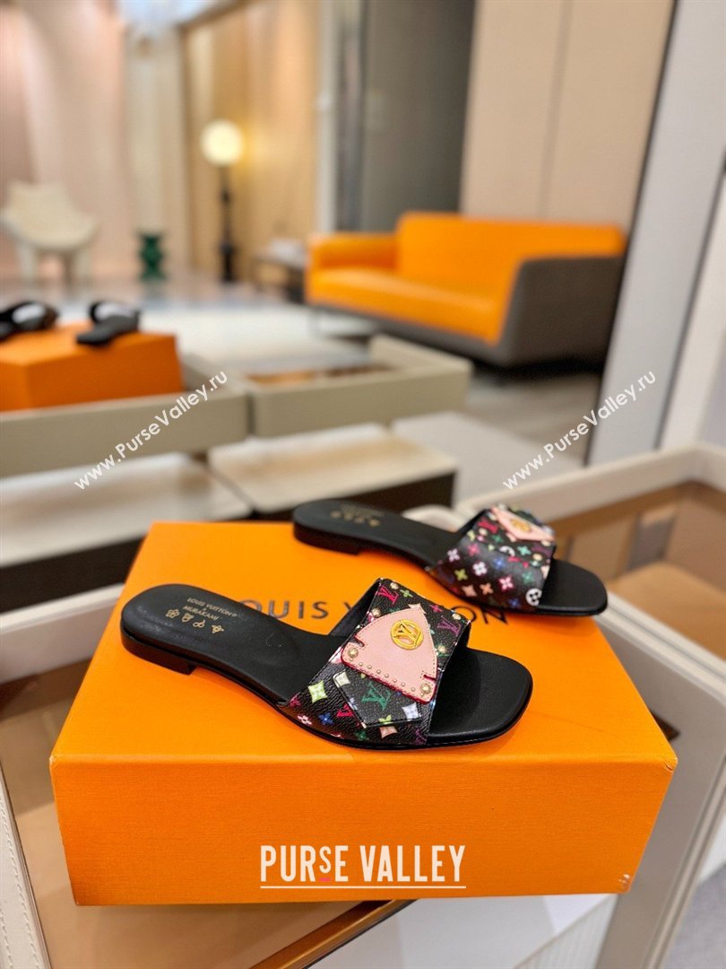 Louis Vuitton LV Frame Flat Mule in Monogram Canvas Black 2026 (KL-26040311)