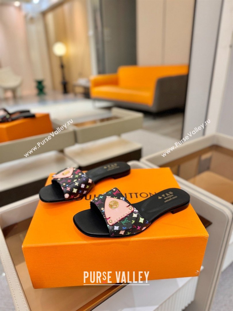 Louis Vuitton LV Frame Flat Mule in Monogram Canvas Black 2026 (KL-26040311)