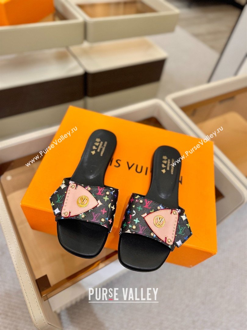 Louis Vuitton LV Frame Flat Mule in Monogram Canvas Black 2026 (KL-26040311)