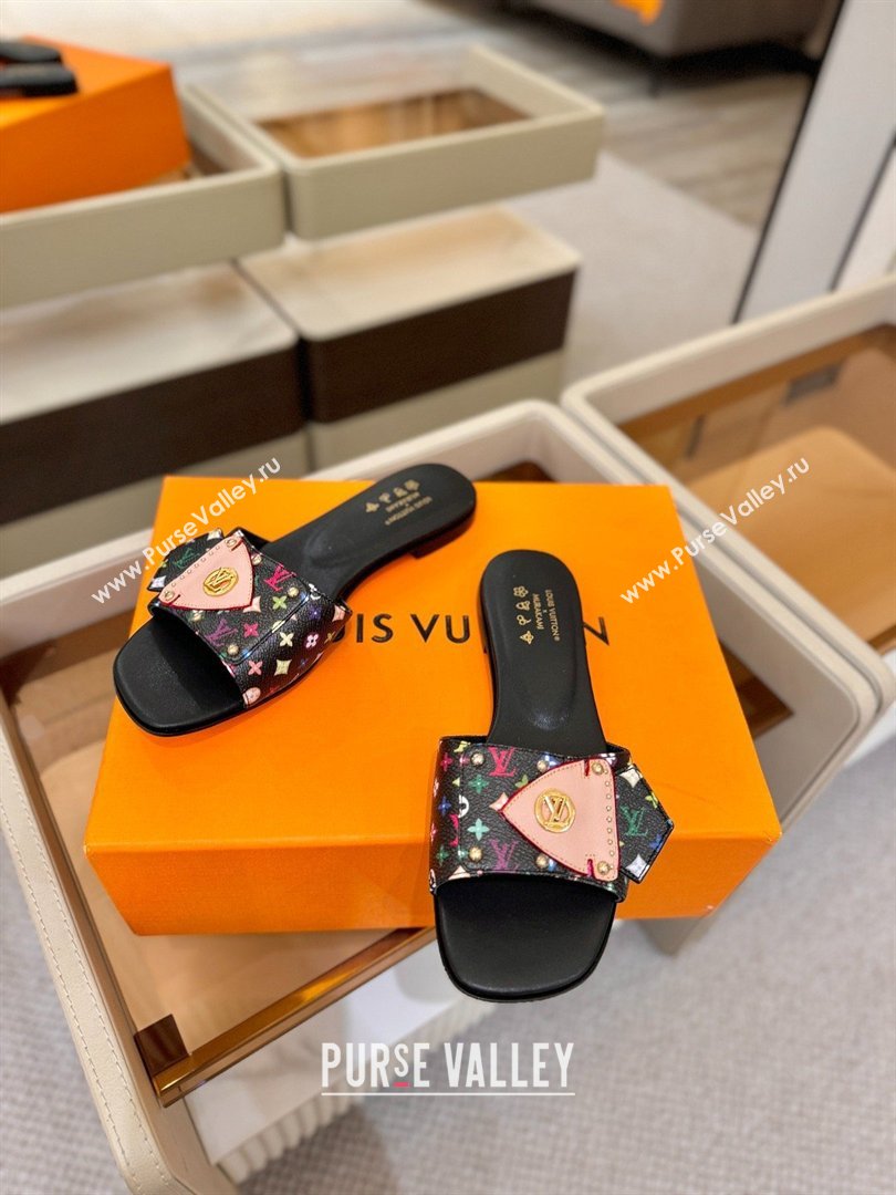Louis Vuitton LV Frame Flat Mule in Monogram Canvas Black 2026 (KL-26040311)