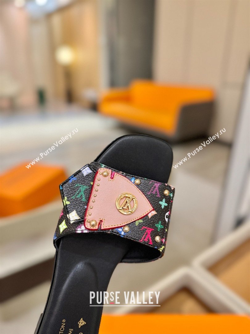 Louis Vuitton LV Frame Flat Mule in Monogram Canvas Black 2026 (KL-26040311)