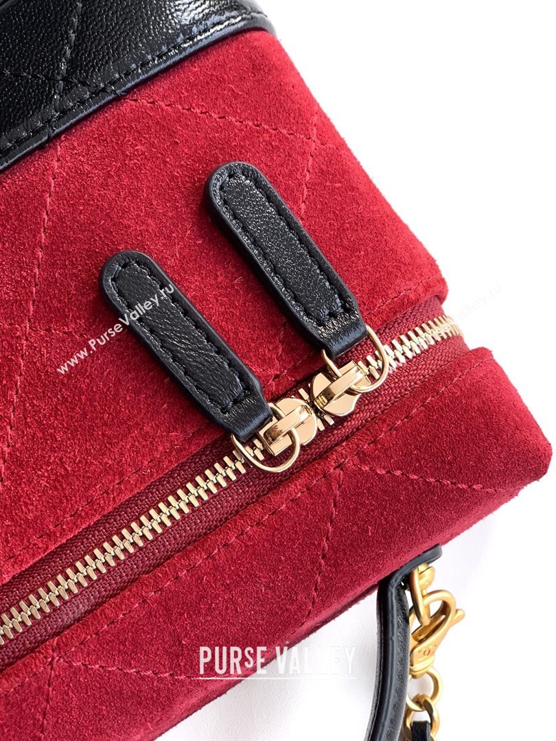 Chanel Vanity with Chain in Suede Calfskin Shiny Lambskin AP5186 Burgundy 2026 (JY-26040802)