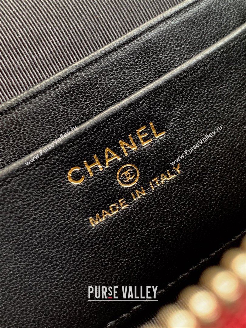 Chanel Vanity with Chain in Suede Calfskin Shiny Lambskin AP5186 Burgundy 2026 (JY-26040802)