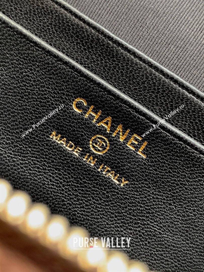 Chanel Vanity with Chain in Suede Calfskin Shiny Lambskin AP5186 Coffee Brown 2026 (JY-26040803)