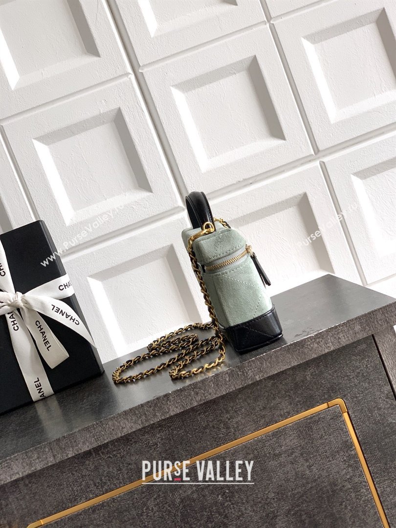 Chanel Vanity with Chain in Suede Calfskin Shiny Lambskin AP5186 Haze Blue 2026 (JY-26040805)