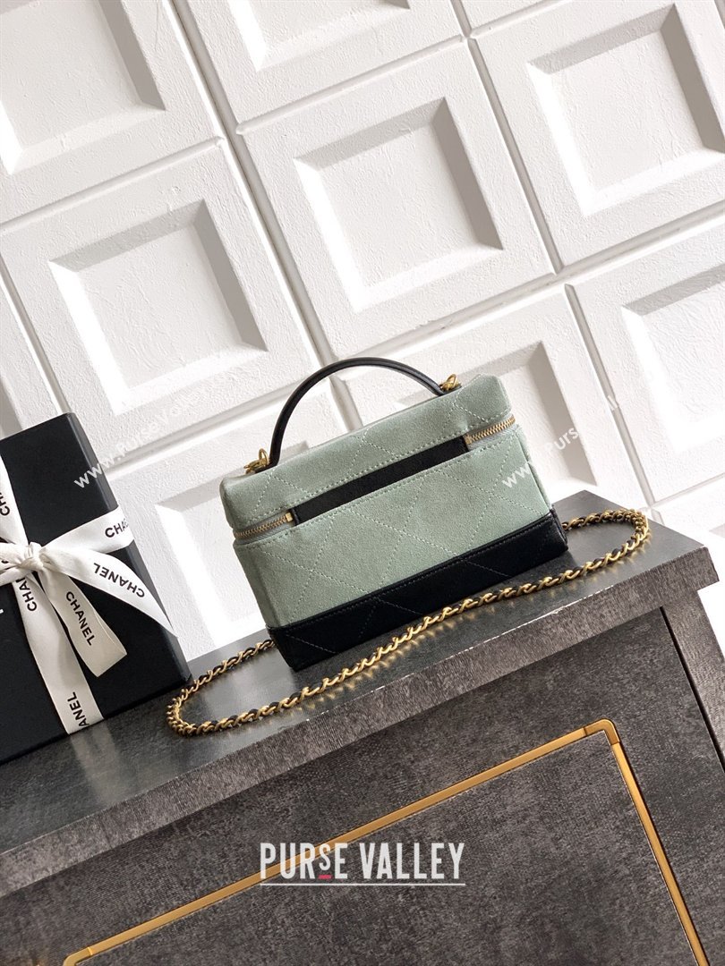 Chanel Vanity with Chain in Suede Calfskin Shiny Lambskin AP5186 Haze Blue 2026 (JY-26040805)
