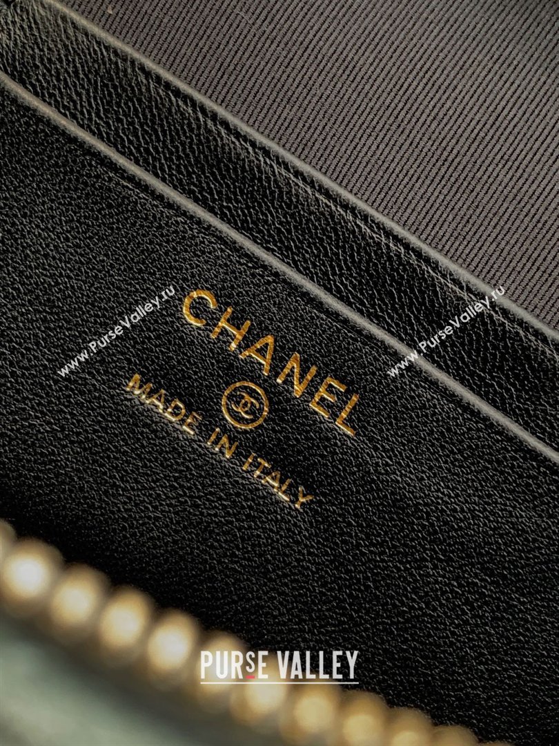 Chanel Vanity with Chain in Suede Calfskin Shiny Lambskin AP5186 Haze Blue 2026 (JY-26040805)
