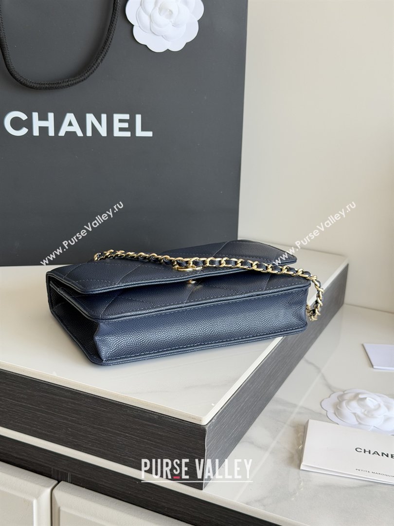 Chanel Wallet On Chain with Top Handle Grained Shiny Calfskin AP4931 Navy Blue 2026 (YEZI-26040717)