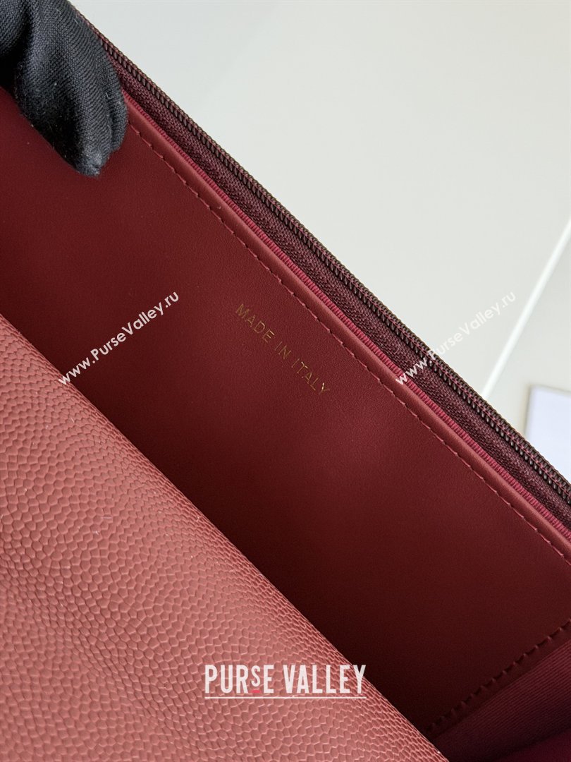 Chanel Wallet On Chain with Top Handle Grained Shiny Calfskin AP4931 Burgundy 2026 (YEZI-26040707)