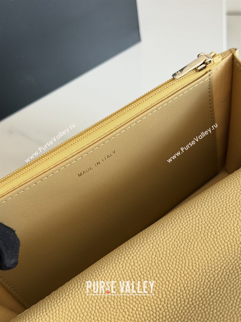 Chanel Wallet On Chain with Top Handle Grained Shiny Calfskin AP4931 Gold 2026 (YEZI-26040719)