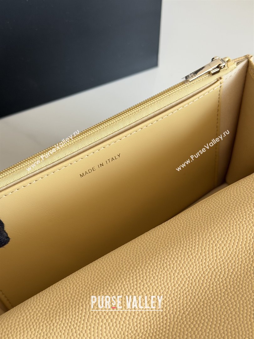 Chanel Wallet On Chain with Top Handle Grained Shiny Calfskin AP4931 Apricot 2026 (YEZI-26040712)