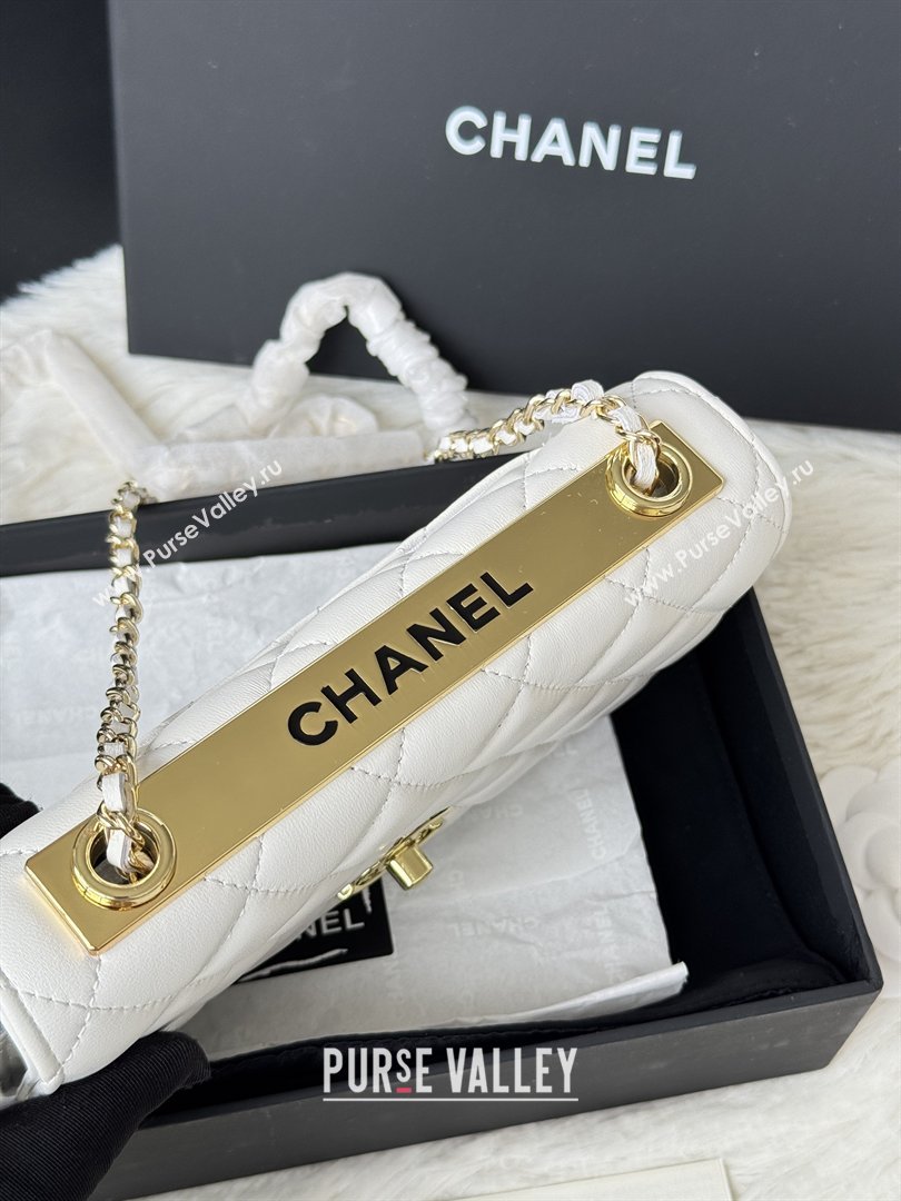Chanel Lambskin Wallet On Chain WOC with Top Metal Band 6841V White 2026 (JY-26040723)