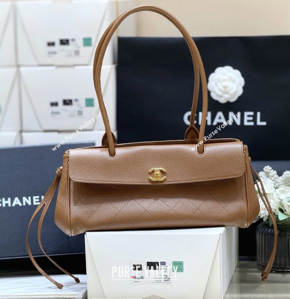 Chanel Small Shopping Bag in Brown Grained Calfskin AS6288 Spring Summer 2026 Top Quality (SHUNY-26040701)