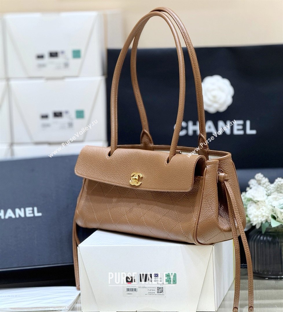 Chanel Small Shopping Bag in Brown Grained Calfskin AS6288 Spring Summer 2026 Top Quality (SHUNY-26040701)
