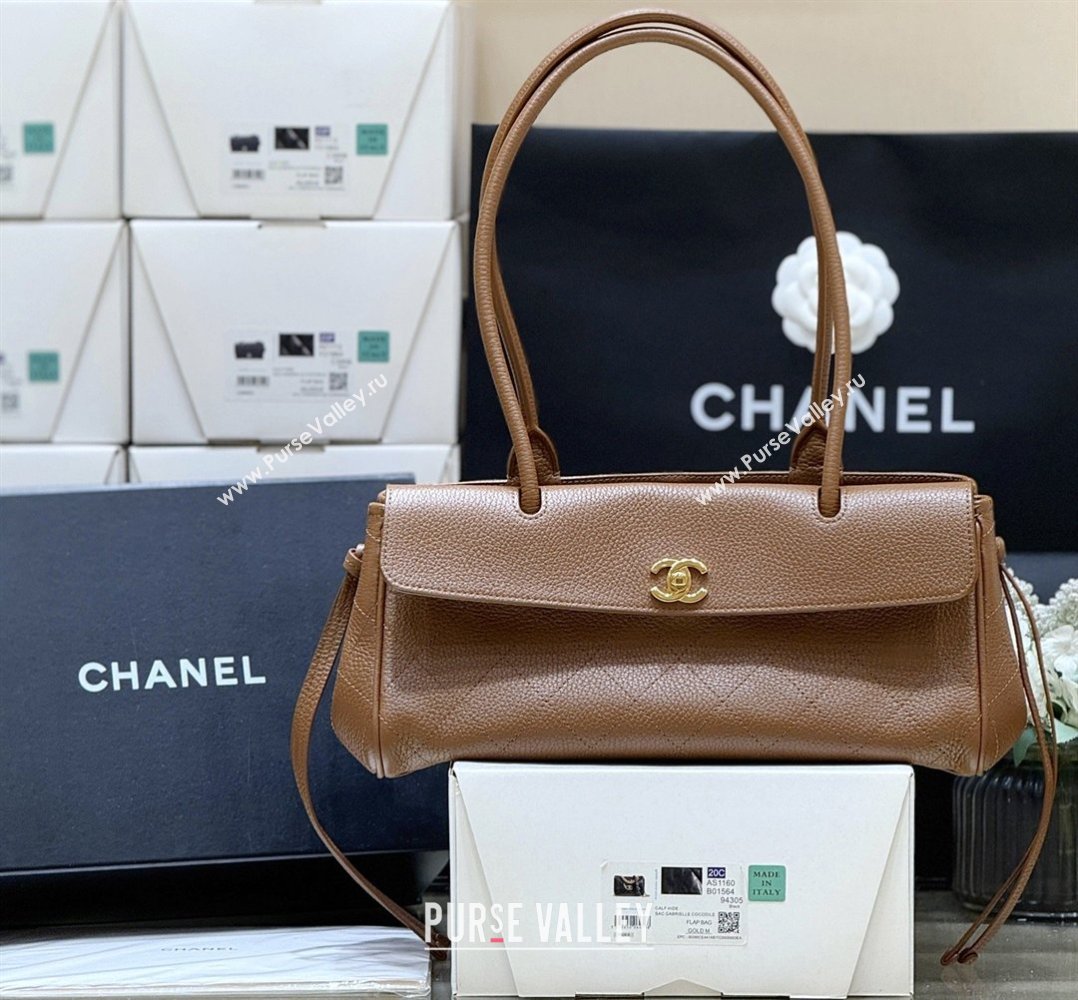Chanel Small Shopping Bag in Brown Grained Calfskin AS6288 Spring Summer 2026 Top Quality (SHUNY-26040701)