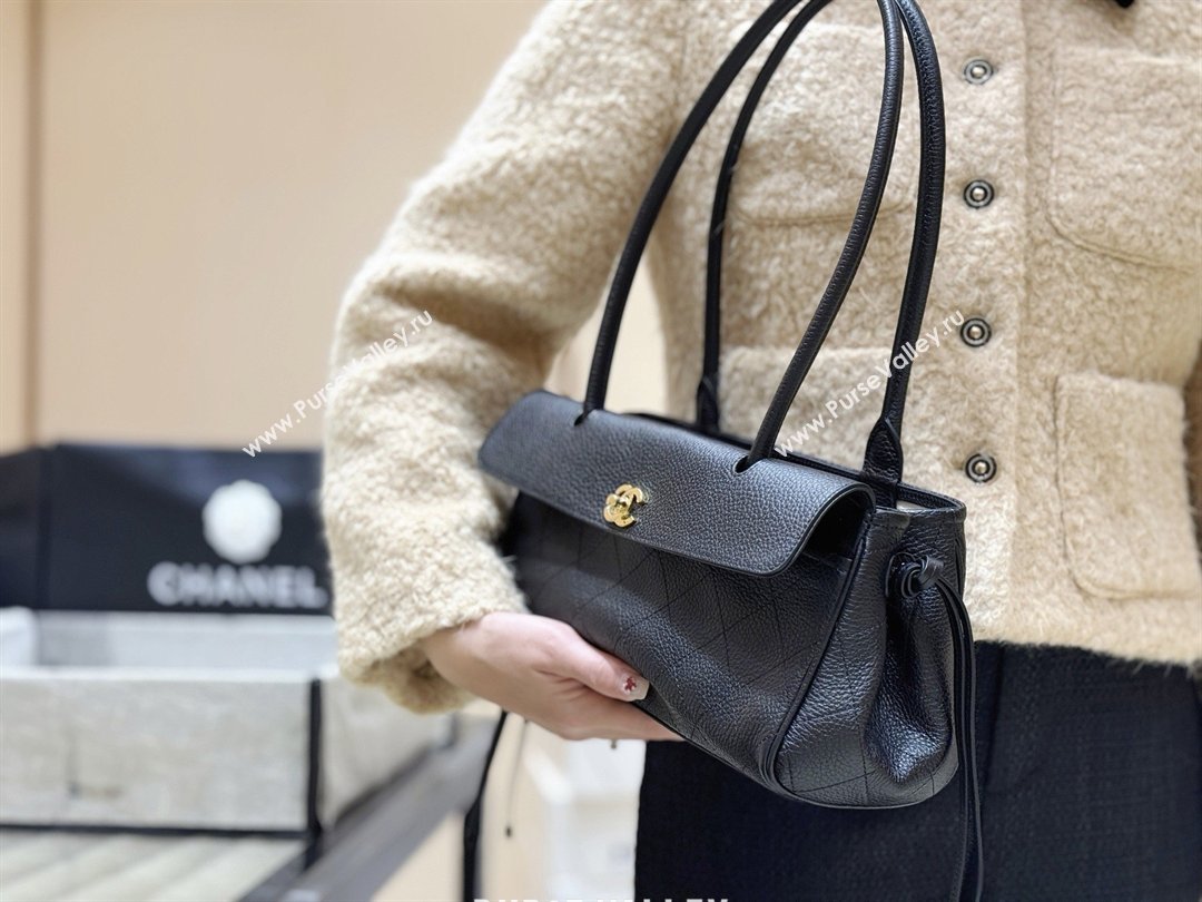 Chanel Small Shopping Bag in Black Grained Calfskin AS6288 Spring Summer 2026 Top Quality (SHUNY-26040702)