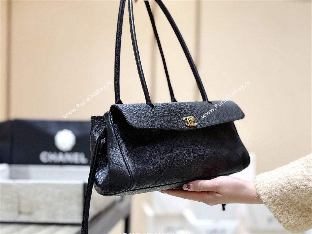 Chanel Small Shopping Bag in Black Grained Calfskin AS6288 Spring Summer 2026 Top Quality (SHUNY-26040702)