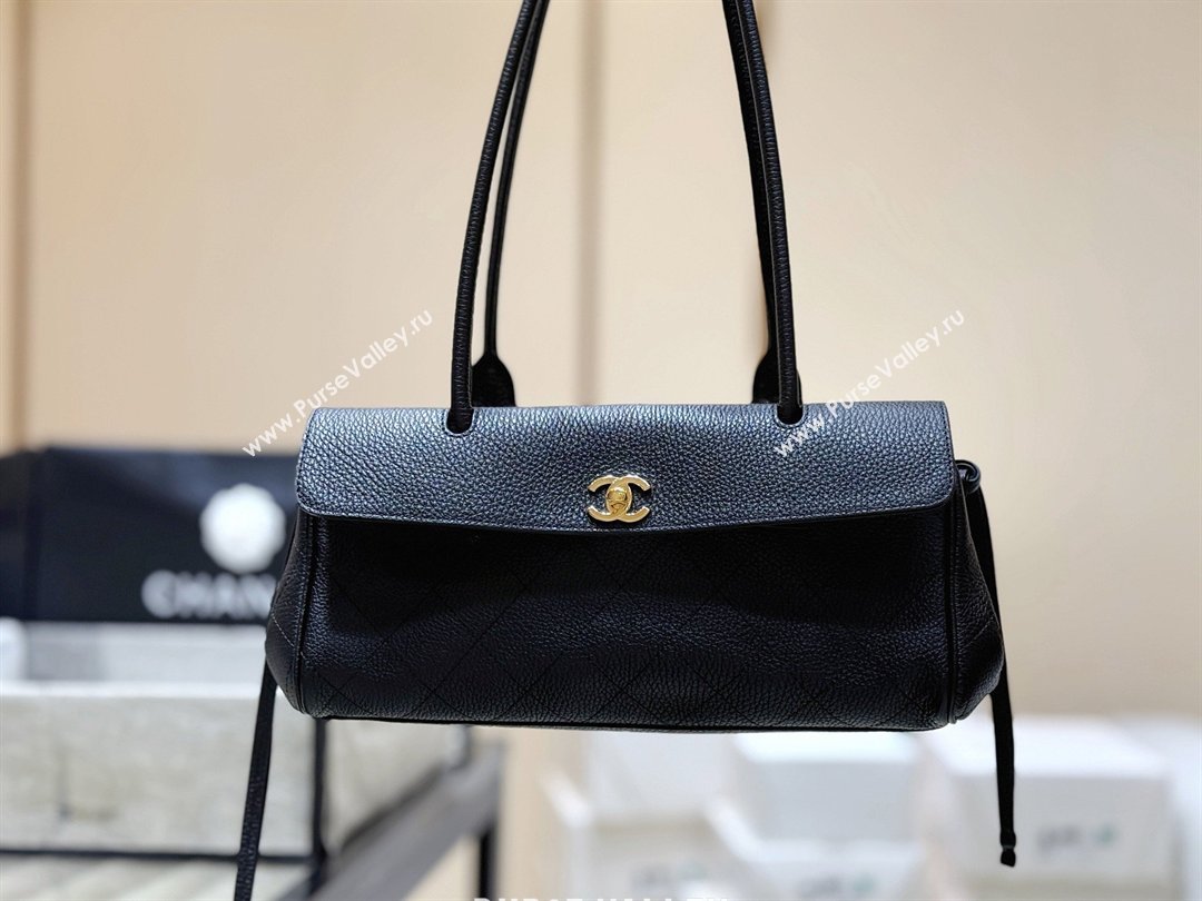Chanel Small Shopping Bag in Black Grained Calfskin AS6288 Spring Summer 2026 Top Quality (SHUNY-26040702)