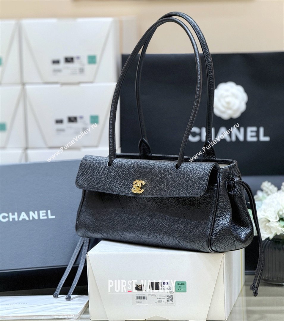 Chanel Small Shopping Bag in Black Grained Calfskin AS6288 Spring Summer 2026 Top Quality (SHUNY-26040702)