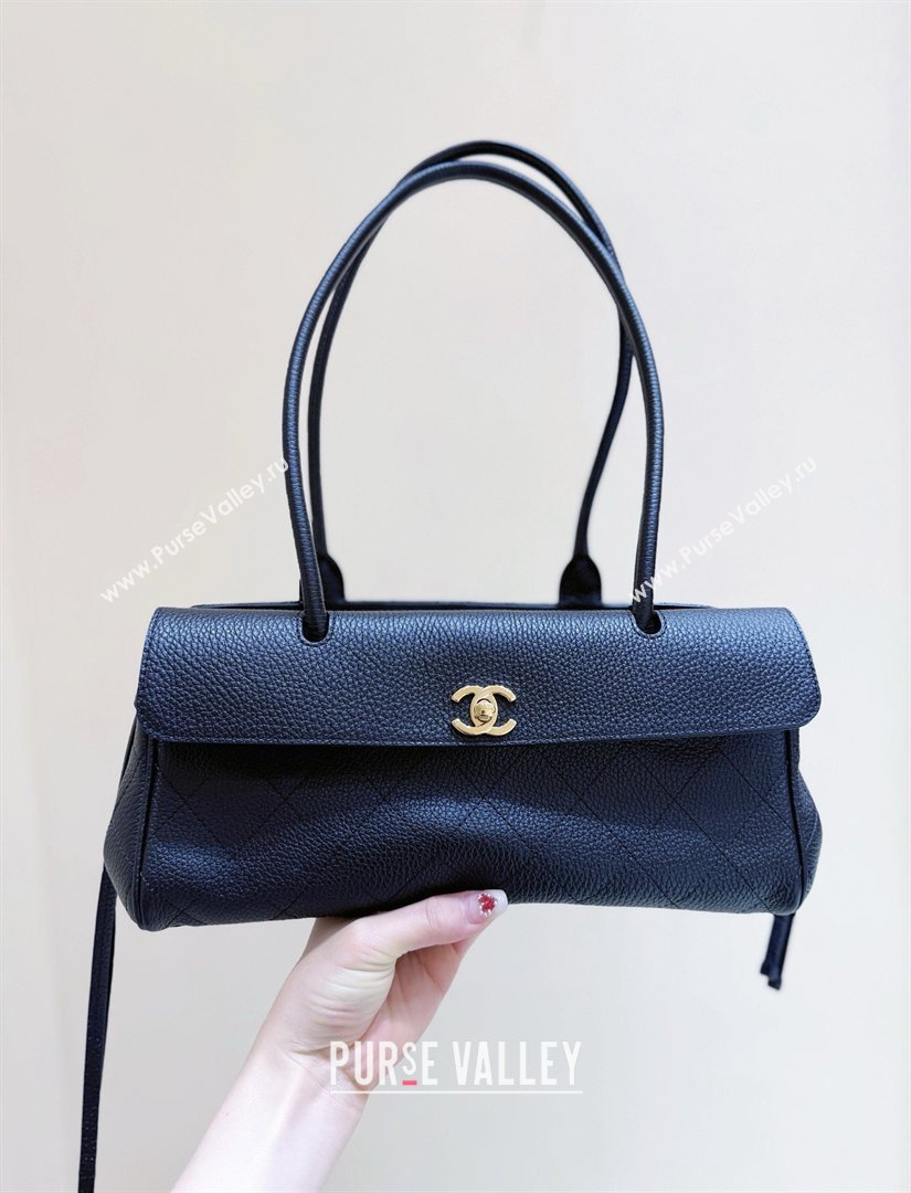Chanel Small Shopping Bag in Black Grained Calfskin AS6288 Spring Summer 2026 Top Quality (SHUNY-26040702)