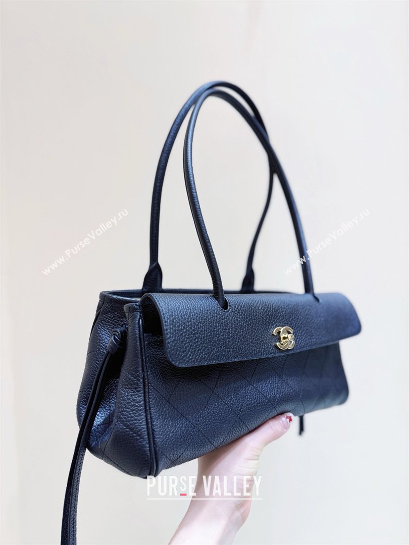Chanel Small Shopping Bag in Black Grained Calfskin AS6288 Spring Summer 2026 Top Quality (SHUNY-26040702)