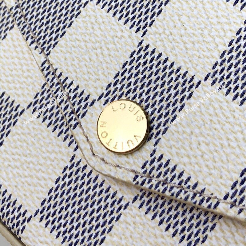 Louis Vuitton Pochette Felicie Bag in Damier Azur Canvas N63106 Whtie 2026 (K-26040704)