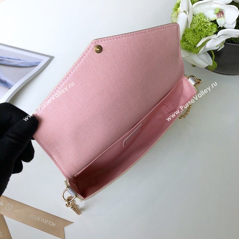 Louis Vuitton Pochette Felicie Bag in Damier Azur Canvas N63106 Whtie 2026 (K-26040704)