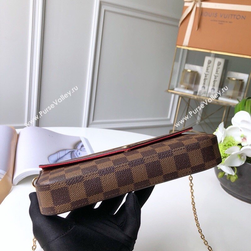 Louis Vuitton Pochette Felicie Bag in Damier Ebene Canvas N63032 Brown 2026 (K-26040705)