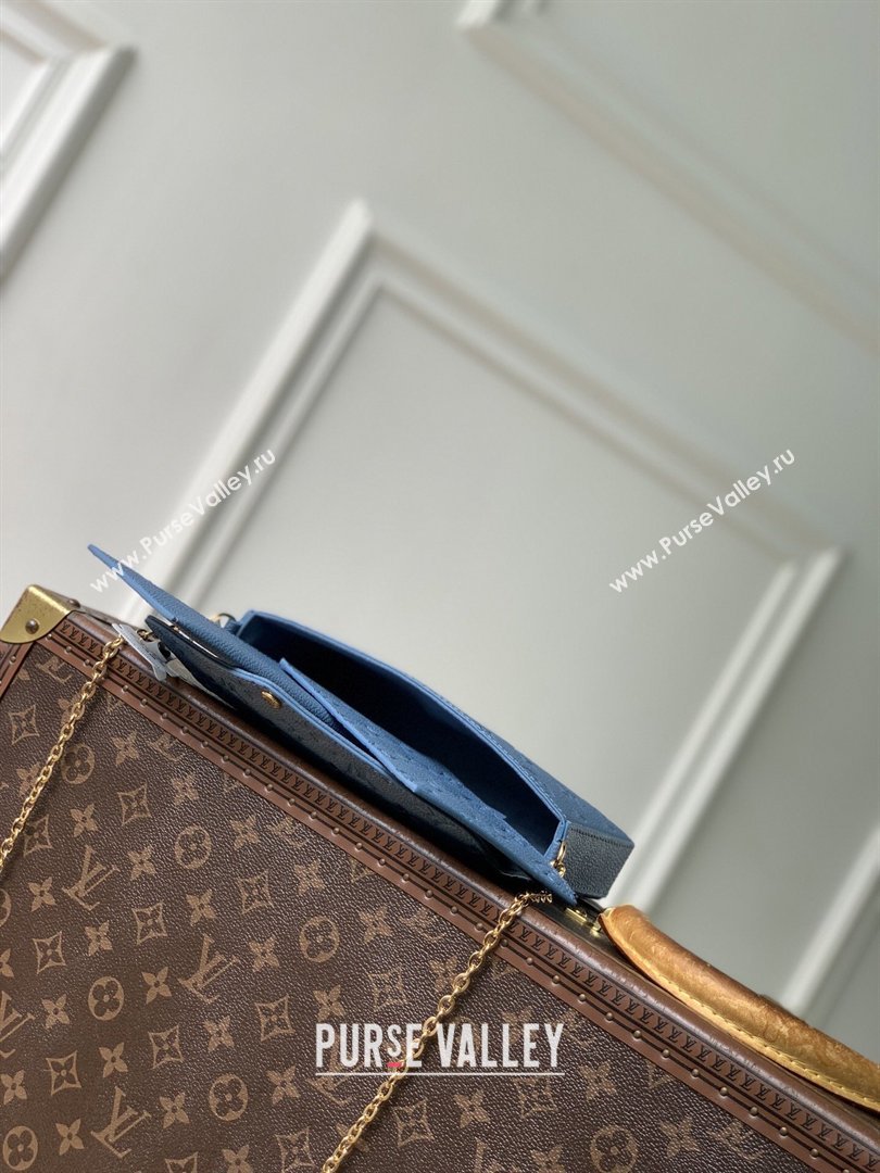 Louis Vuitton Pochette Felicie Mini Bag in Monogram Empreinte Leather M82477 Blue 2026 (K-26040706)