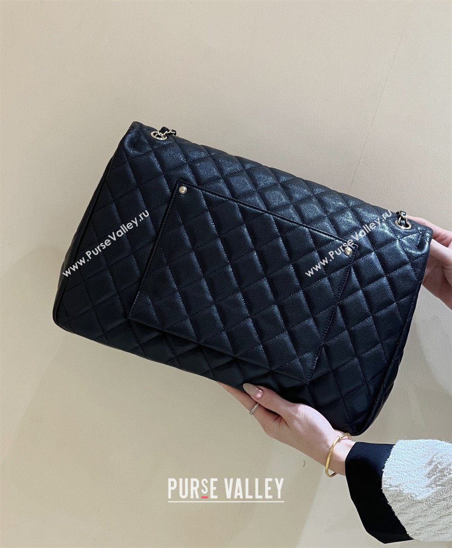 Chanel XXL Maxi Classic Flap Bag in Grained Calfskin AS4461 Black 2024 Top Quality (SHUNY-26040816)