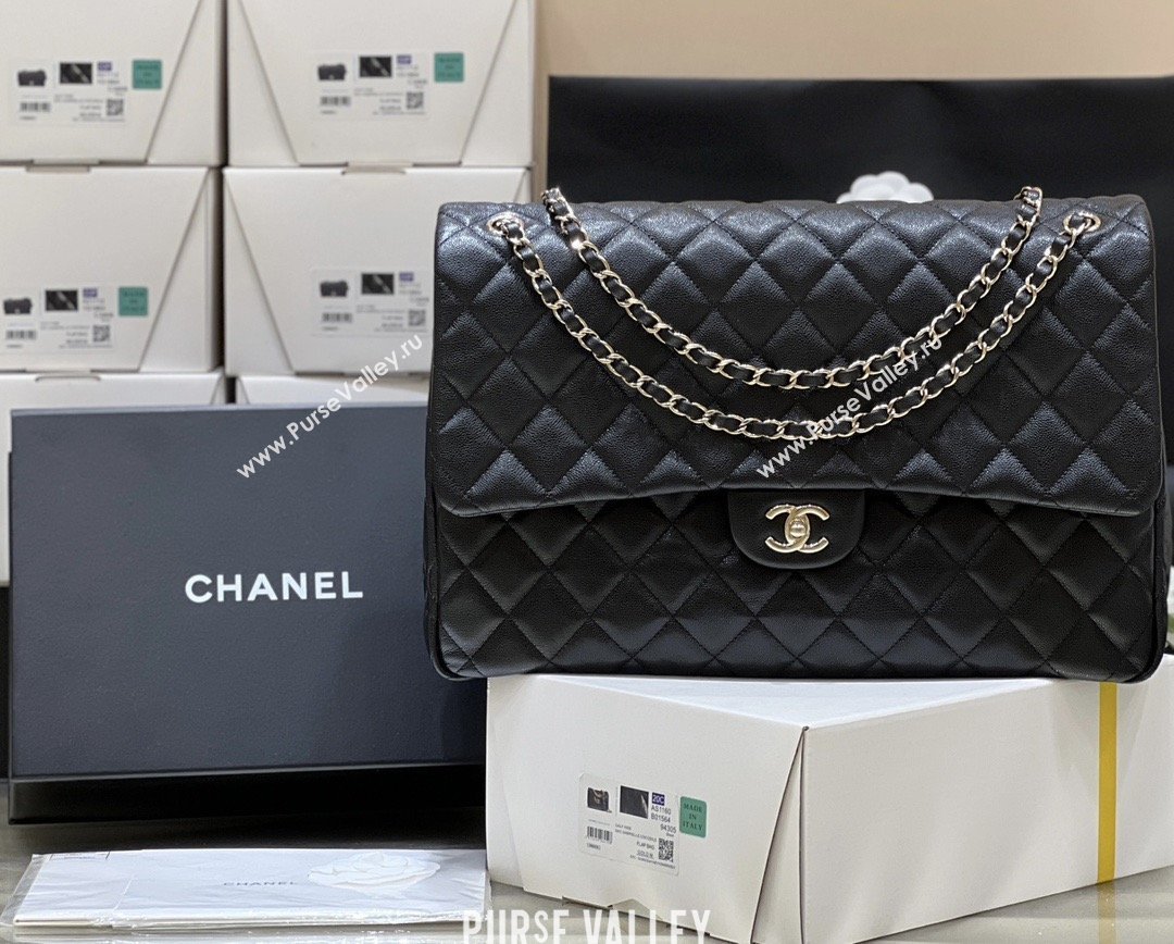 Chanel XXL Maxi Classic Flap Bag in Grained Calfskin AS4461 Black 2024 Top Quality (SHUNY-26040816)