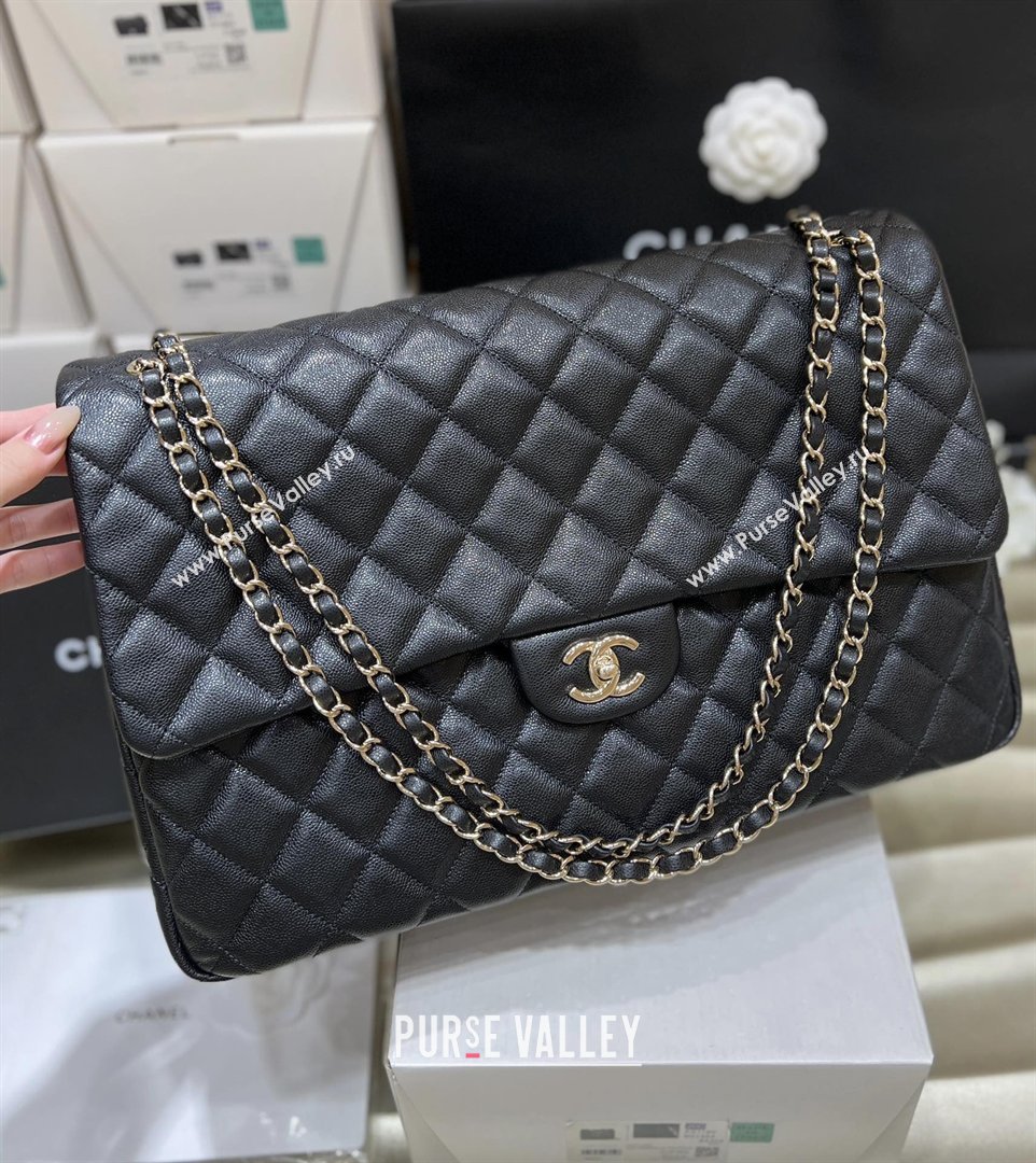 Chanel XXL Maxi Classic Flap Bag in Grained Calfskin AS4461 Black 2024 Top Quality (SHUNY-26040816)