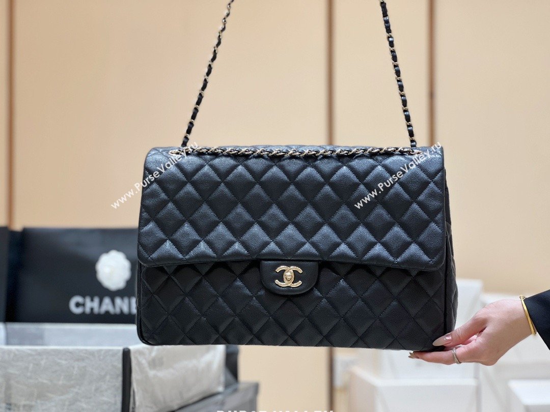 Chanel XXL Maxi Classic Flap Bag in Grained Calfskin AS4461 Black 2024 Top Quality (SHUNY-26040816)