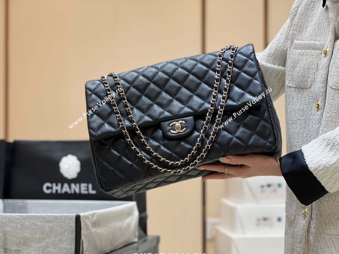 Chanel XXL Maxi Classic Flap Bag in Grained Calfskin AS4461 Black 2024 Top Quality (SHUNY-26040816)