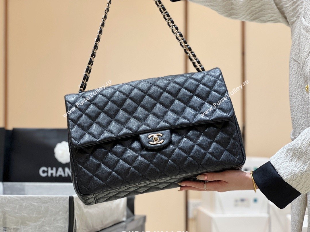 Chanel XXL Maxi Classic Flap Bag in Grained Calfskin AS4461 Black 2024 Top Quality (SHUNY-26040816)
