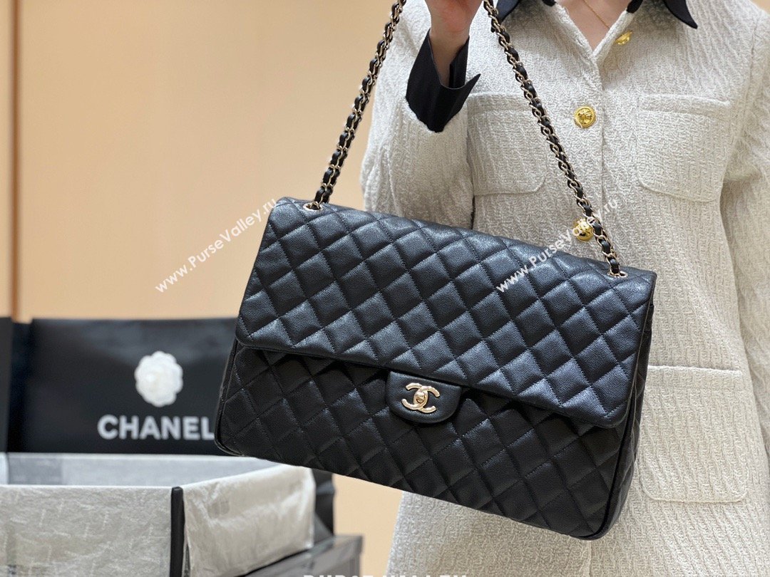 Chanel XXL Maxi Classic Flap Bag in Grained Calfskin AS4461 Black 2024 Top Quality (SHUNY-26040816)