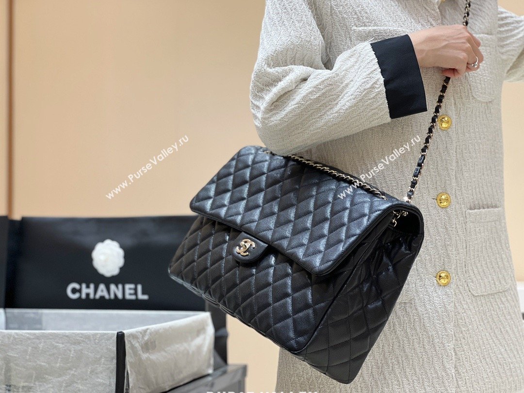 Chanel XXL Maxi Classic Flap Bag in Grained Calfskin AS4461 Black 2024 Top Quality (SHUNY-26040816)