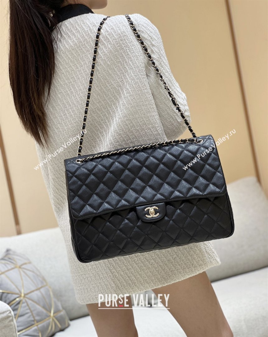 Chanel XXL Maxi Classic Flap Bag in Grained Calfskin AS4461 Black 2024 Top Quality (SHUNY-26040816)