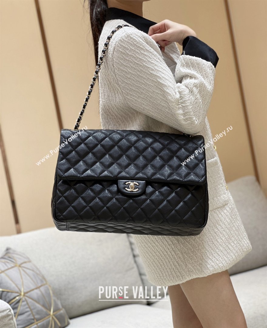 Chanel XXL Maxi Classic Flap Bag in Grained Calfskin AS4461 Black 2024 Top Quality (SHUNY-26040816)