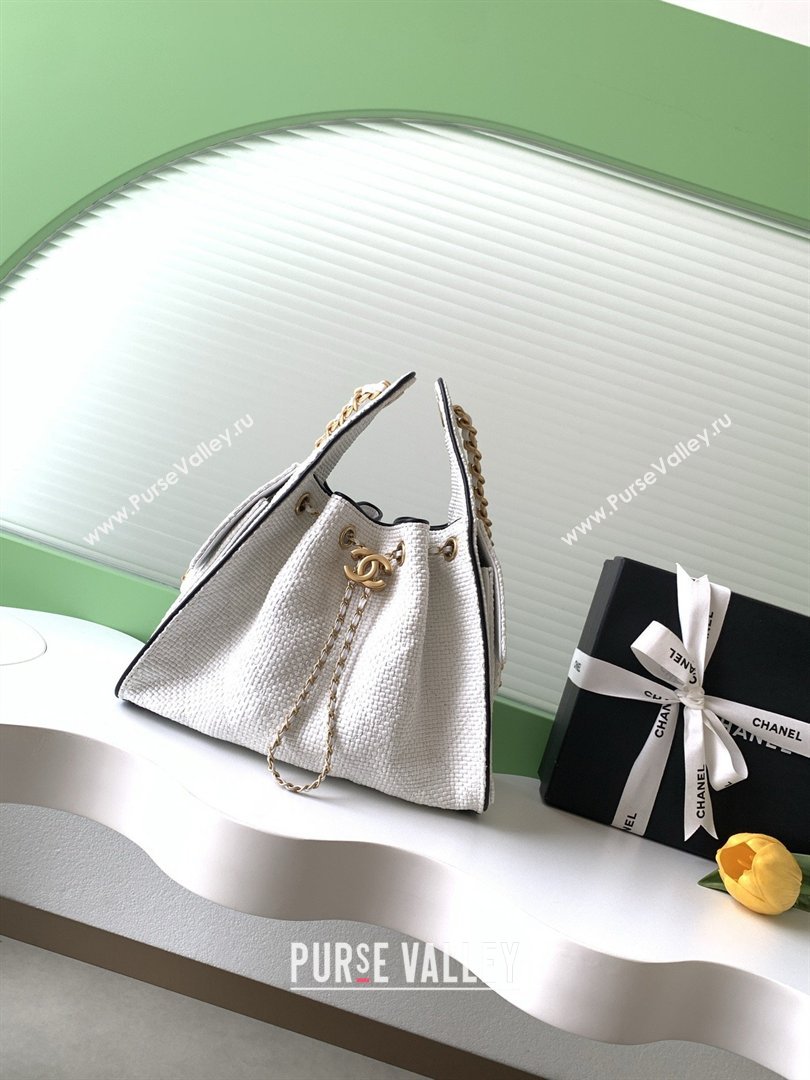 Chanel 25 Small Hobo Handbag in Braided Raffia AS5293 White 2026 (JY-26040809)