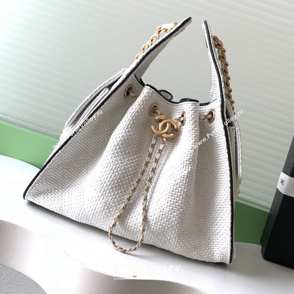 Chanel 25 Small Hobo Handbag in Braided Raffia AS5293 White 2026 (JY-26040809)