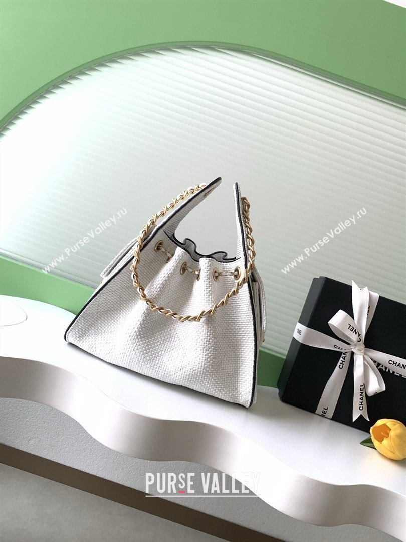 Chanel 25 Small Hobo Handbag in Braided Raffia AS5293 White 2026 (JY-26040809)