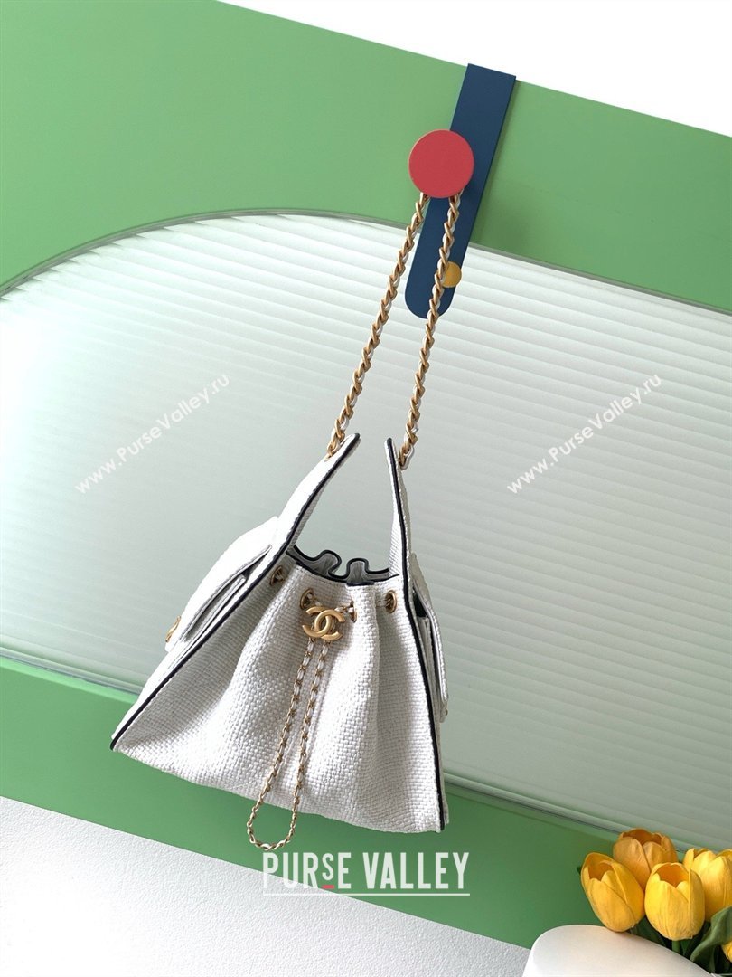 Chanel 25 Small Hobo Handbag in Braided Raffia AS5293 White 2026 (JY-26040809)