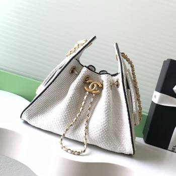 Chanel 25 Mini Hobo Handbag in Braided Raffia AS5631 White 2026 (JY-26040812)