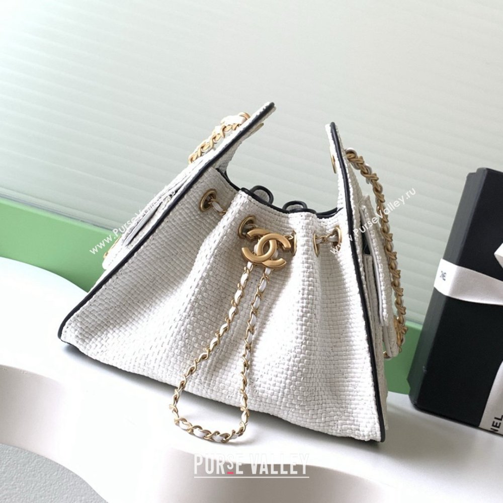 Chanel 25 Mini Hobo Handbag in Braided Raffia AS5631 White 2026 (JY-26040812)