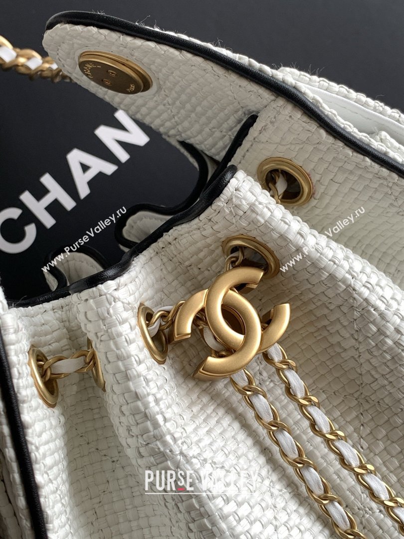 Chanel 25 Mini Hobo Handbag in Braided Raffia AS5631 White 2026 (JY-26040812)